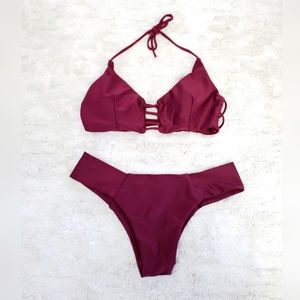 NWOT Strappy Halter Cheeky Bikini